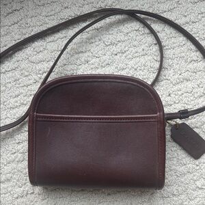 Authentic Coach Dark Brown Leather Shoulder Bag